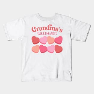 Grandmas Sweethearts Valentines Day Kids T-Shirt